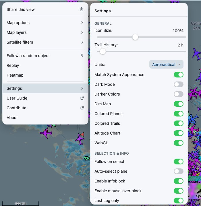Settings open beside the menu on a computer
